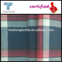 2015 neue Design Twill Baumwolle Flanell/Garn gefärbt Check Stoff/Doppel-Seite gebürstet Flanellstoff